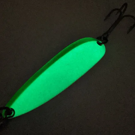 Luhr Jensen Krocodile Die #5 Glow Lusikka, Valkoinen/Vihreä, 23g, Glow, #11449