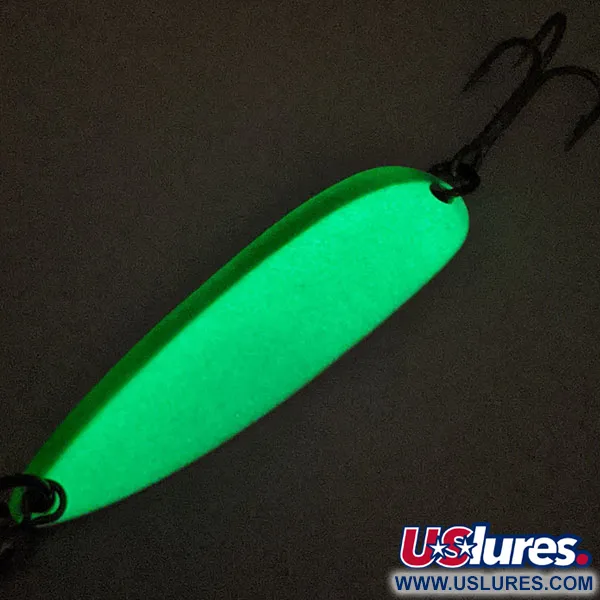 Luhr Jensen Krocodile Die #5 Glow Lusikka, Valkoinen/Vihreä, 23g, Glow, #11449