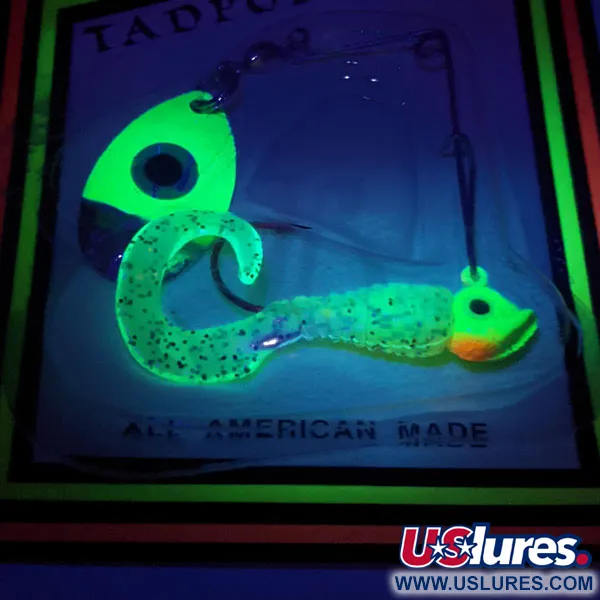 JB lures Tadpole spin UV Spinnerbait, Chartreuse, 4g, UV-valo, #11453