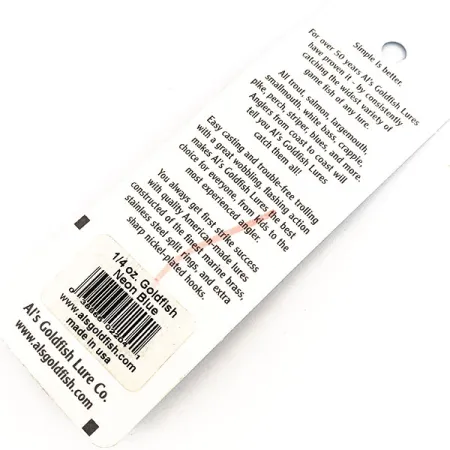 Al's gold fish Lusikka, Nikkeli / Sininen, 7g, Messinkirunko, #11524