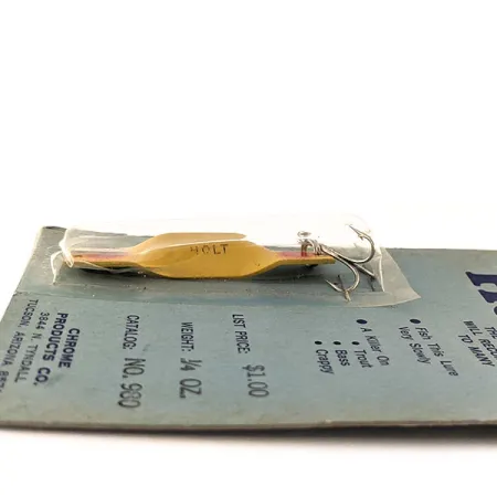 Holt lures Vintage Lusikka, Kelta-Punainen, 7g, Chrome Products Co, #11567