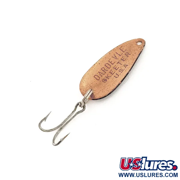 Dardevle Skeeter Lusikka, Musta/Oranssi/Kupari, 1g, Vintage, #11630