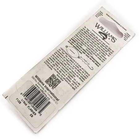 Williams Flasher F1 Lusikkauistin, Hopea / Sininen, 9g, hopeoitu, #11645