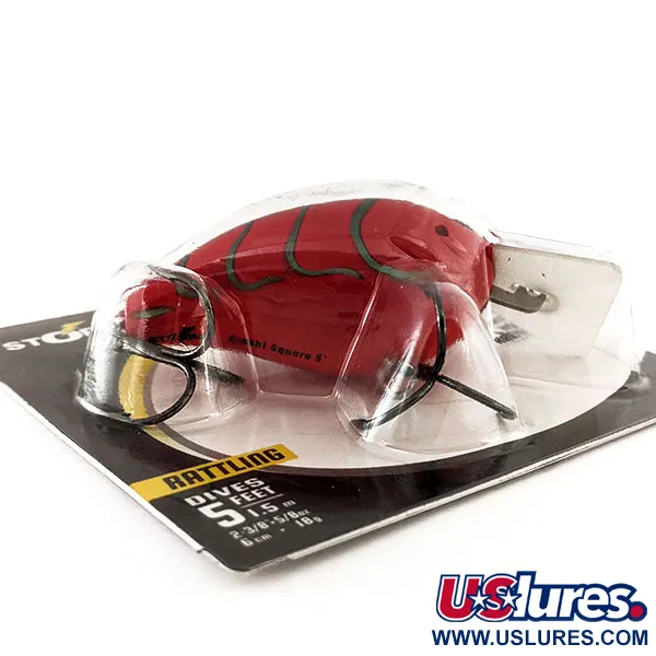 Storm Arashi Rattling Square 5 Crankbait, Red Craw, 18g, räminä, #11672