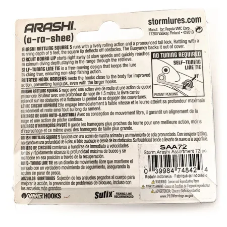 Storm Arashi Rattling Square 5 Crankbait, Red Craw, 18g, räminä, #11672