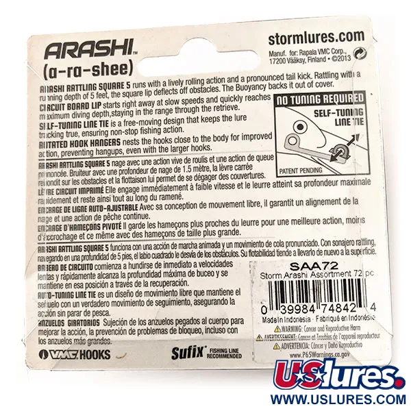 Storm Arashi Rattling Square 5 Crankbait, Red Craw, 18g, räminä, #11672