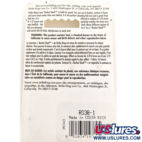 Strike King Rocket Shad Spinnerbait, Chartreuse, 10,6g, Colorado-lippa, #RS-38