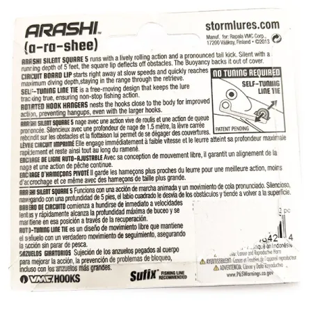 Storm Arashi Silent Square 5 Vaappu, Blue Silver Shad, 18g, #11707