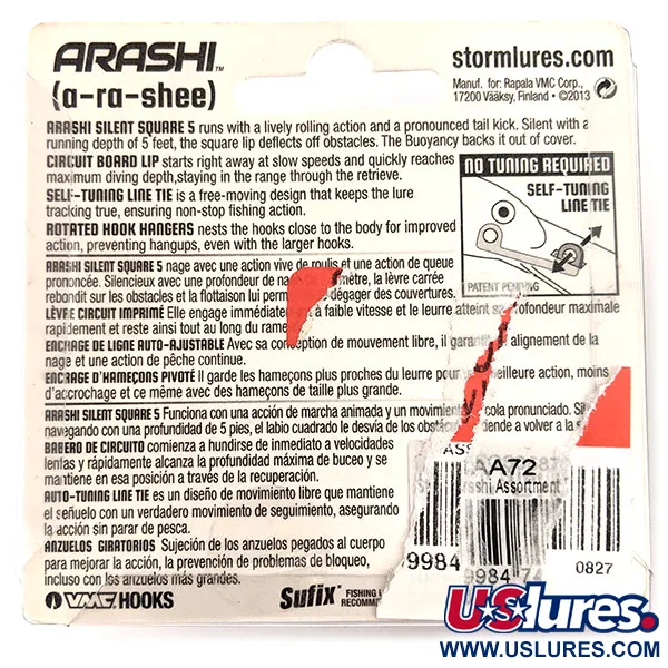 Storm Arashi Silent Square 5 Vaappu, Red Craw, 18g, Silent, #11710