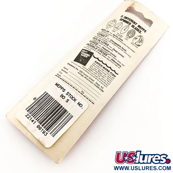 Mepps Aglia 0 Lippa, Hopea, 2.5g, Punainen Iskupiste, #11761