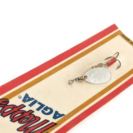 Mepps Aglia 0 Lippa, Hopea, 2.5g, Punainen Iskupiste, #11761