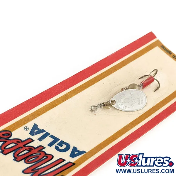 Mepps Aglia 0 Lippa, Hopea, 2.5g, Punainen Iskupiste, #11761