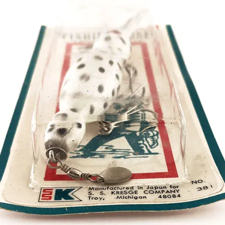 Kmart Kresge #381 Viehe, Valkoinen / Musta, 14g, Metallilevy, #11780