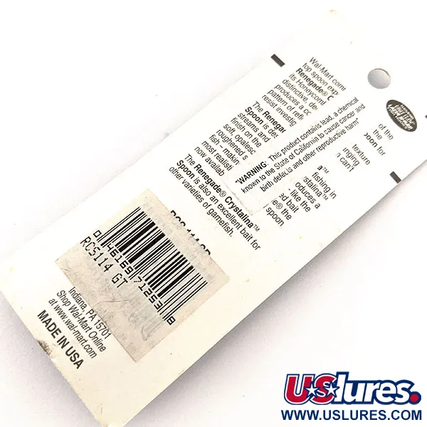 Renegade Crystalina Spoon Lusikka, Musta/Kulta/Oranssi, 11g, #11830