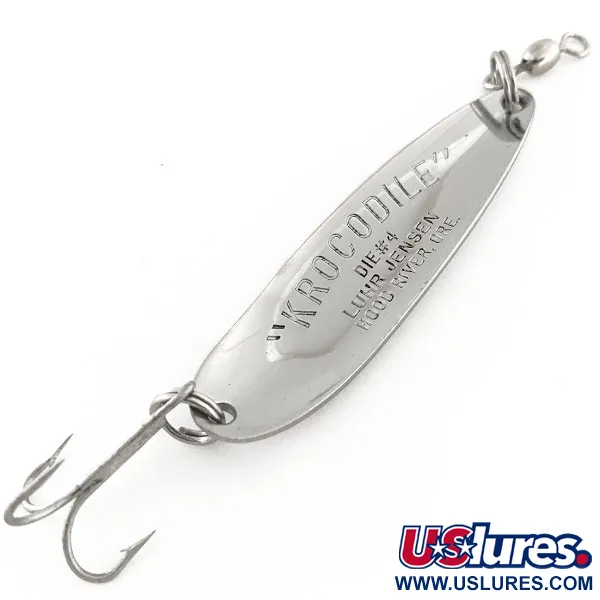 Luhr Jensen Krocodile Die #4 Lusikka, Nikkeli/Sininen, 14g, Retro, #11868