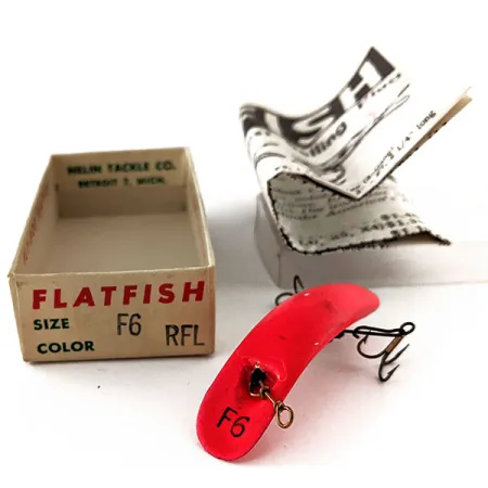 Flatfish F6 Helin Tackle UV Viehe, Fluoresoiva Punainen, 3g, #11910