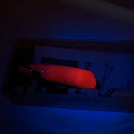 Flatfish F6 Helin Tackle UV Viehe, Fluoresoiva Punainen, 3g, #11910