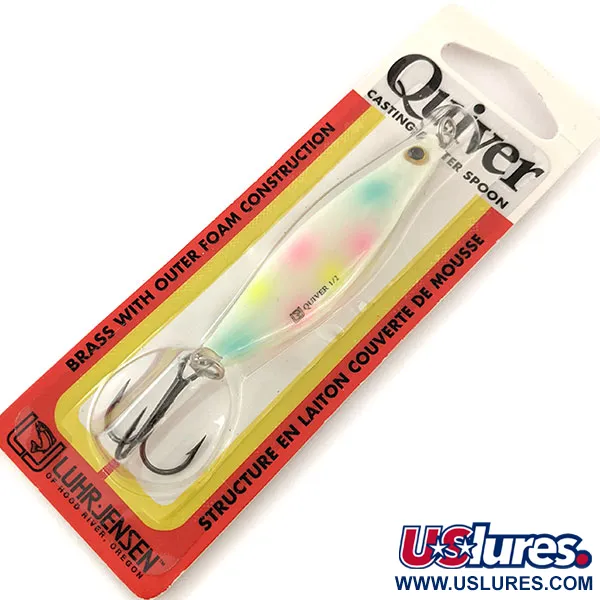 Luhr Jensen Quiver Lusikka, Pearls/Glow, 14g, Foam-Core, #12050