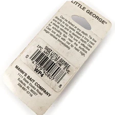 Mann's Little George Tailspinner, Valkoinen/Nikkeli, 12g, #12184