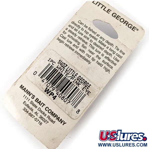 Mann's Little George Tailspinner, Valkoinen/Nikkeli, 12g, #12184