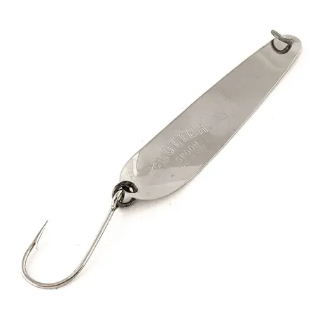Luhr Jensen Flutter Spoon Glow Lusikka, Nikkeli/Valkoinen, 4g, #12142