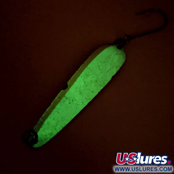 Luhr Jensen Flutter Spoon Glow Lusikka, Nikkeli/Valkoinen, 4g, #12142