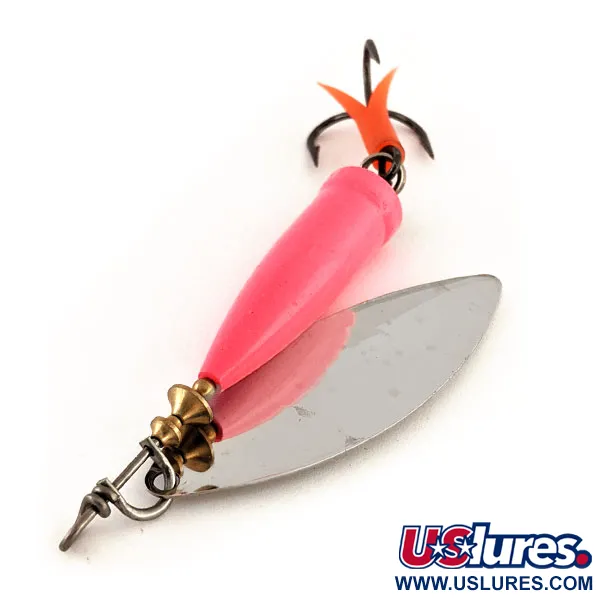 Blue Fox Super Vibrax Salmon UV Lippa, Nikkeli/Vaaleanpun., 33g, #12161