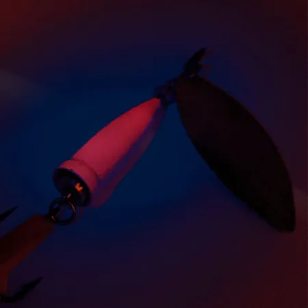 Blue Fox Super Vibrax Salmon UV Lippa, Nikkeli/Vaaleanpun., 33g, #12161