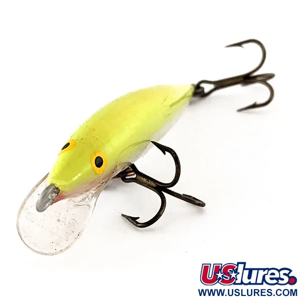 Rapala Original Floater F6 Vaappu, Chartreuse, 3g, Balsa, #12280
