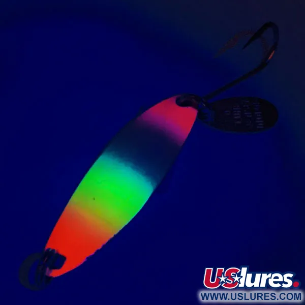 Luhr Jensen Needlefish 1 Lusikka, V.pun./Valk./Kelt., 2g, UV, #12319