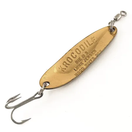 Luhr Jensen Krocodile Die #3 UV Lusikka, Messinki/Punainen, 10g, #12325