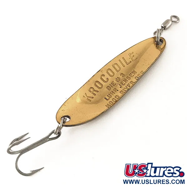 Luhr Jensen Krocodile Die #3 UV Lusikka, Messinki/Punainen, 10g, #12325