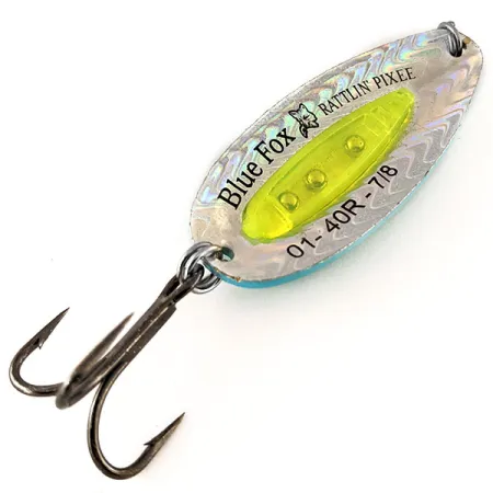 Blue Fox Rattlin Pixee Lusikka, Rainbow Herring / Yellow, 24g, #12336
