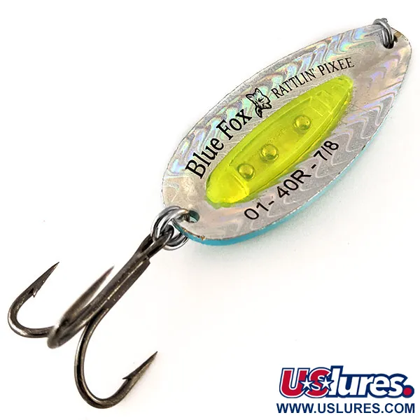 Blue Fox Rattlin Pixee Lusikka, Rainbow Herring / Yellow, 24g, #12336