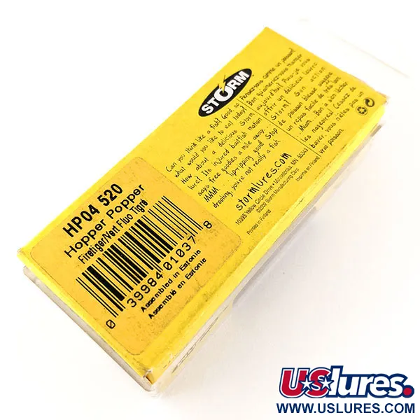 Storm Hopper Popper Pintaviehe, Fire Tiger, 2g, #HP04 520