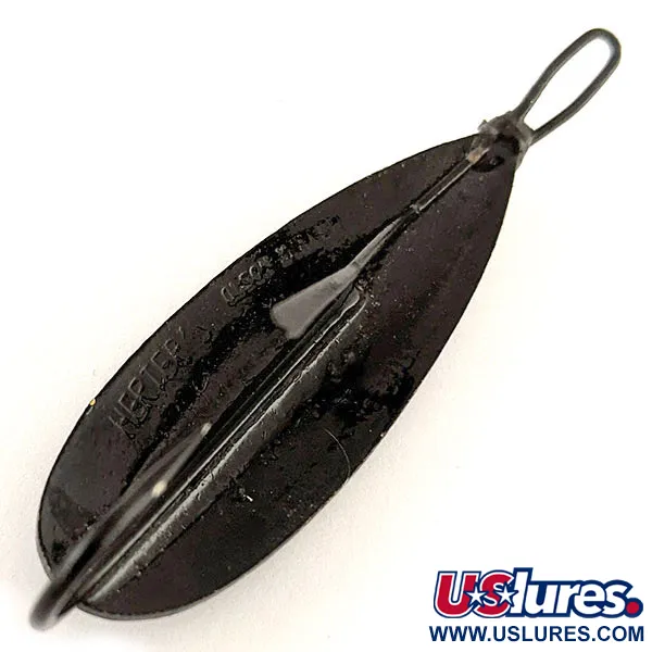 Herter's Olson Minnow Ruohosuojattu Lusikka, Musta, 12g, Messinki, #12376