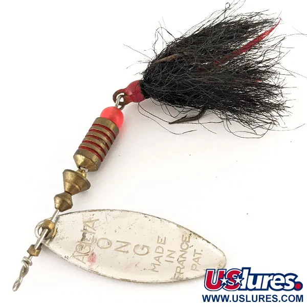 Mepps Aglia Long 2 Dressed Lippa, Hopea, 7,3g, Pajulehti, #12416