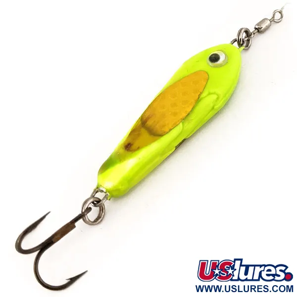 Bubba-Baits Zig Zag Spoon Jigi-lusikka, Chartreuse, 25g, UV, #12572