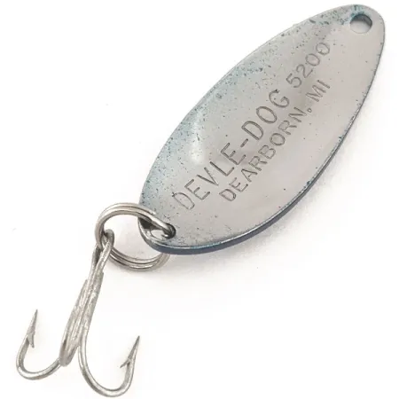 Dardevle Devle Dog 5200 Lusikka, Nikkeli / Sininen, 7g, Vintage, #12652