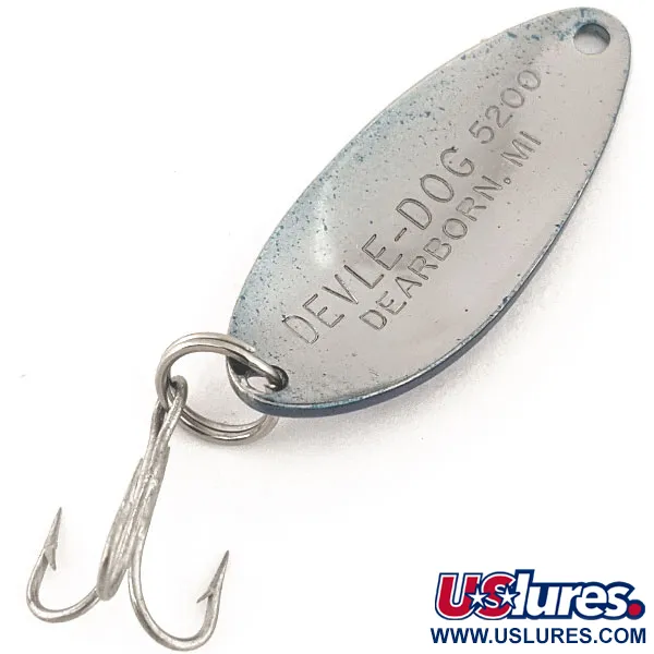 Dardevle Devle Dog 5200 Lusikka, Nikkeli / Sininen, 7g, Vintage, #12652