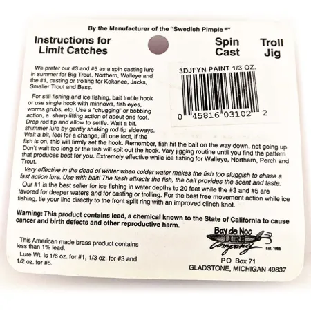 Bay de Noc Do-Jigger #3 Lusikka, Nikkeli/Oranssi, 9g, USA, #12671