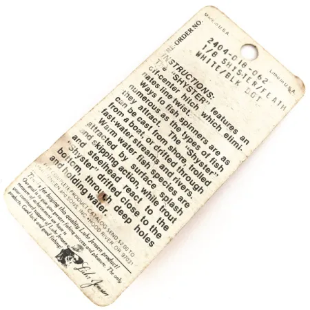 Luhr Jensen Shyster Lippa, Nikkeli/Valkoinen, 3.5g, Höyhenkoukku, #12689