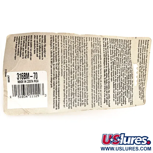 Strike King Buzzbait Buzz King, Nickel/Chartreuse, 5,3g, 3-lapainen, #12891