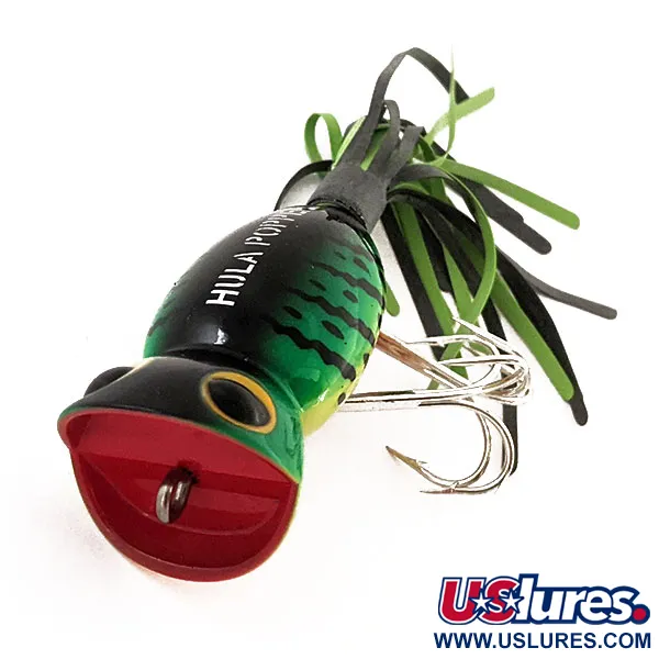 Fred Arbogast Hula Popper Pintaviehe, Fire Tiger, 14g, #12918