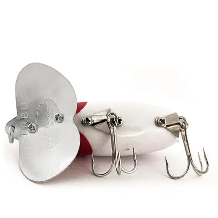 Fred Arbogast Jitterbug Pintauistin, Puna/Valko, 10g, Metalli, #12931