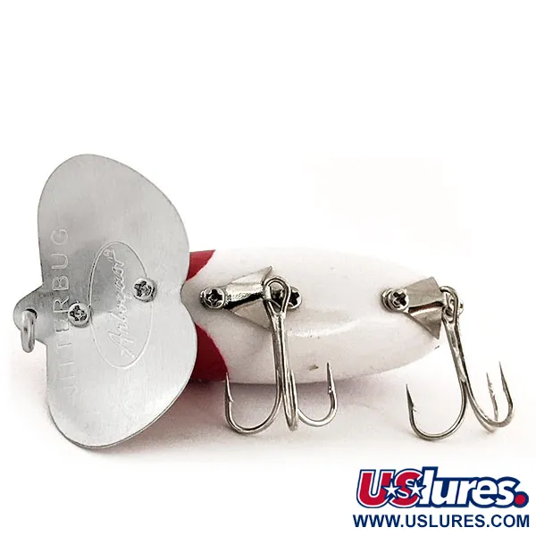 Fred Arbogast Jitterbug Pintauistin, Puna/Valko, 10g, Metalli, #12931