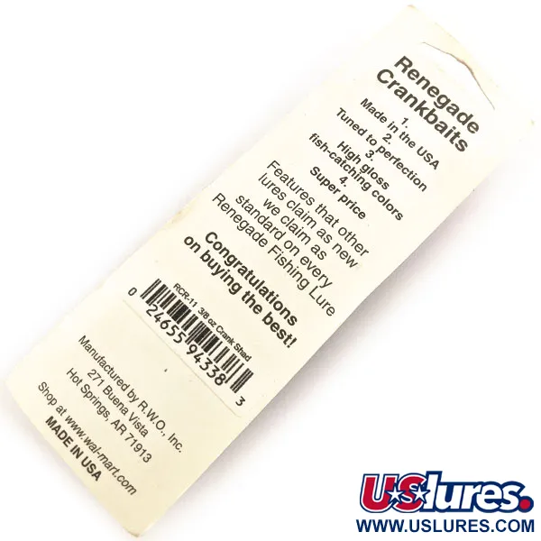 Renegade Crank Shad Vaappu, Tummanvihreä Kulta, 11g, Räminä, #12933