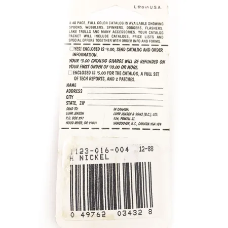 Luhr Jensen Lil' Kroc, Vasaroitu nikkeli, 4.5g, Lusikkauistin, #12964