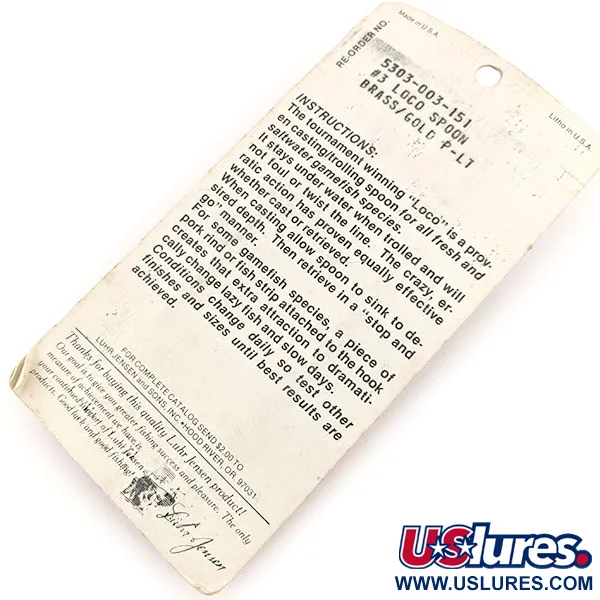 Luhr Jensen Loco 3 Lusikka, Kulta, 17g, Vasaroitu, #13000