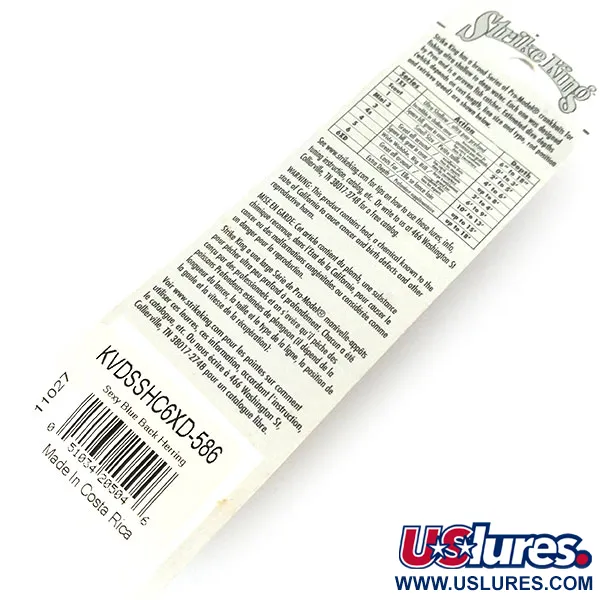 Strike King Model 6XD Vaappu, Sexy Blue Back Herring, 28g, #13187